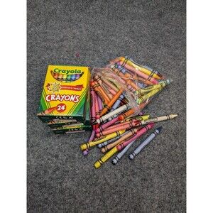 Lot of 159 Genuine Crayola Crayons 87 Loose + 3 Full 24 Count Boxes Assorted...